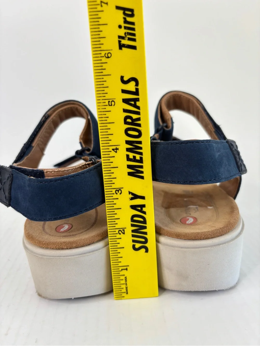 Clarks Un Karely Bay Slingback Comfort Sandals Sz 10 Ankle Strap Adjustable Navy